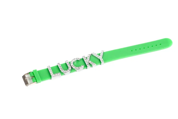 Lucky green bracelet — Stock Photo, Image