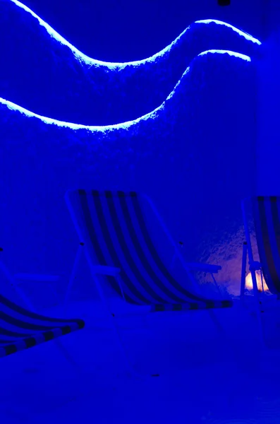 Relaxation spéléoclimatique salle de sel — Photo
