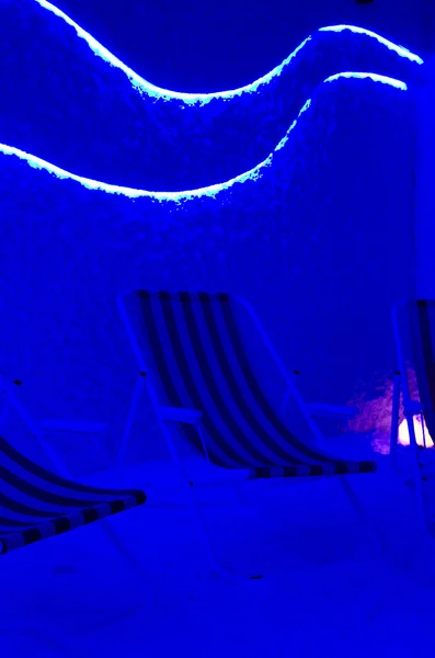 Relaxation spéléoclimatique salle de sel — Photo