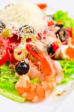 lezzetli deniz ürünleri salatası