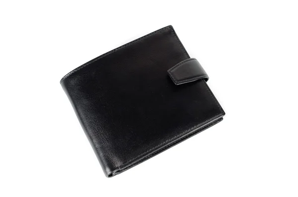 Modern siyah erkek cüzdan — Stok fotoğraf