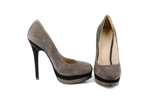 Zapatos femeninos grises — Foto de Stock
