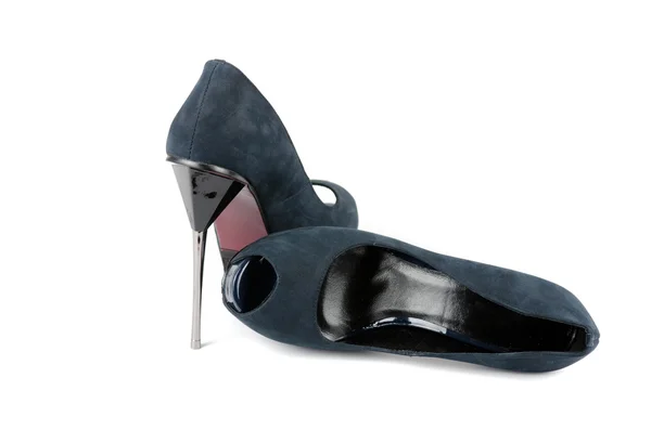 Sapatos femininos cinzentos — Fotografia de Stock