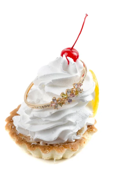 Cupcake ve mücevher — Stok fotoğraf