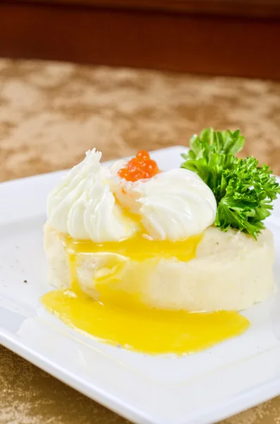 Poached eggs Stock Image