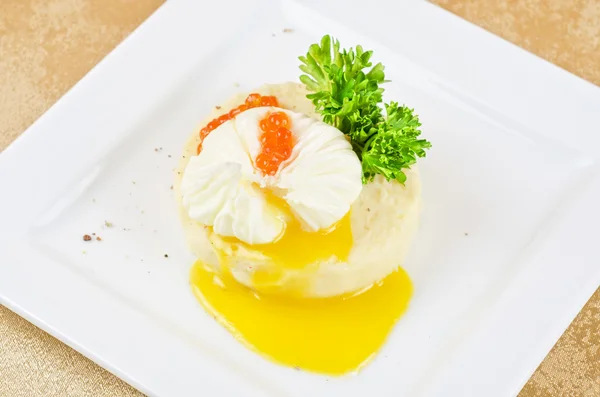 Poached eggs — Stock Photo, Image