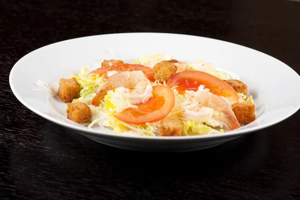 Tiger shrimps salad — Stock Photo, Image