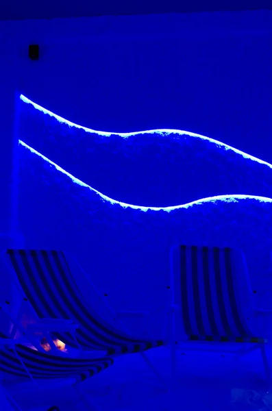 Релаксационная спелеоклиматическая солевая комната — стоковое фото