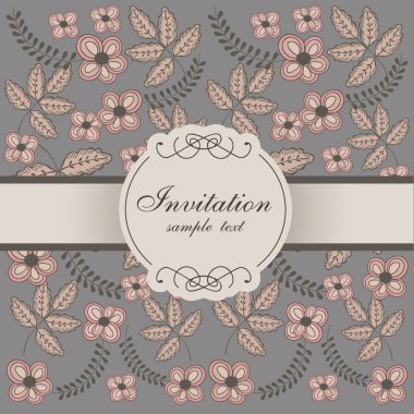 Vintage invitation clipart