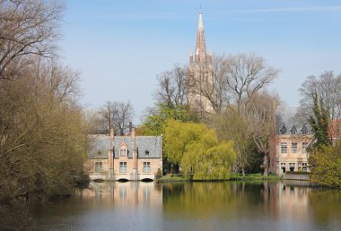 Minnewater in Bruges, Belguim clipart