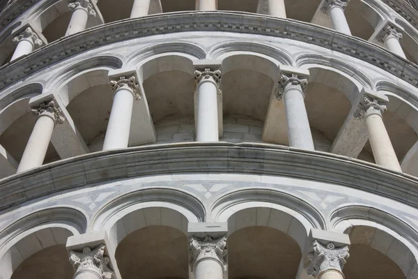 Torre inclinada em detalhe Pisa — Fotografia de Stock