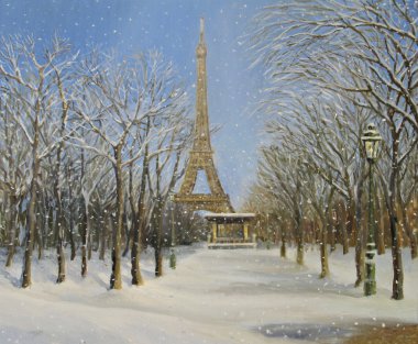 Winter in Paris clipart