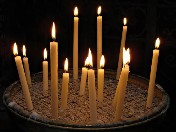 Velas na Basílica de Santa Maria em Trastevere — Fotografia de Stock