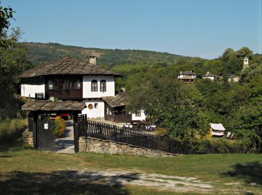 Traditional house in Architectural Preserve Bojenci clipart