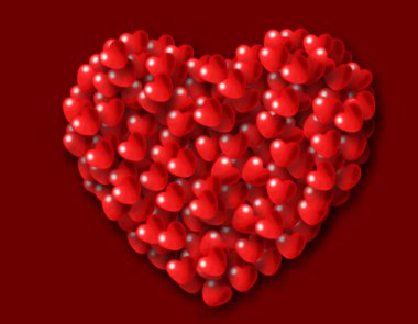 Heart shaped Hearts clipart