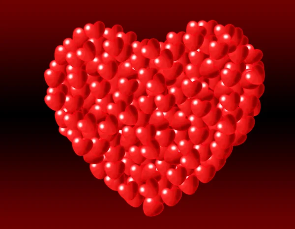 Hjerteformede hjerter - Stock-foto