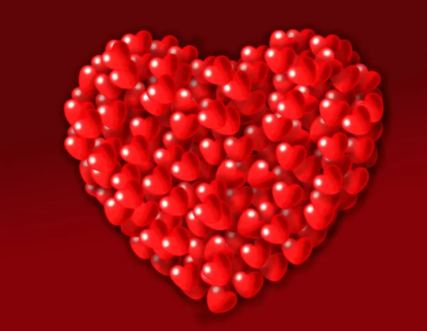 Hjerteformede hjerter - Stock-foto