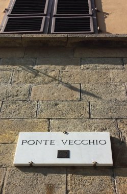 Floransa'daki Ponte vecchio plaket