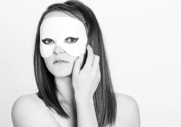 Girl in a mask — Stock Photo, Image