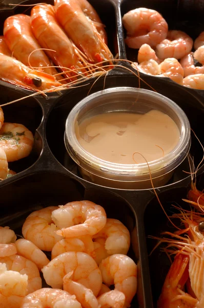 Stock image Seafood selection with seafood sauce