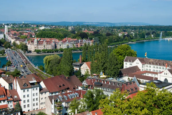 Constance miasta centrum i boden jezioro — Zdjęcie stockowe