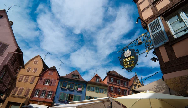 Colmar medieval buildings against the sky, France — Stock Photo, Image