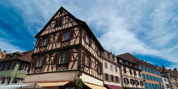 Średniowiecznych budynków na starym mieście w colmar, Francja — Zdjęcie stockowe