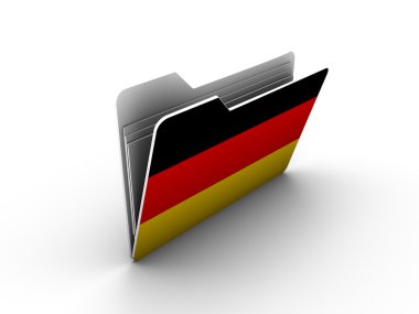 Folder icon with flag of germany clipart