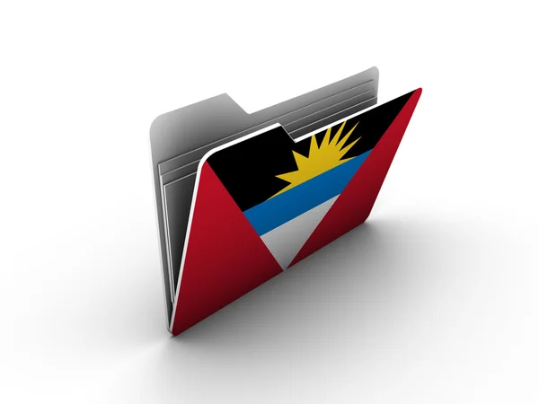 stock image Folder icon with flag of antigua and barbuda