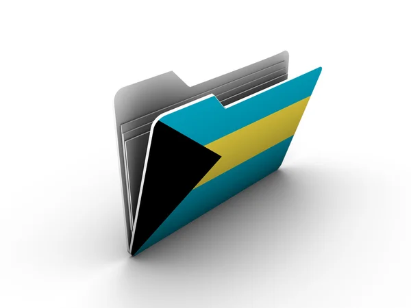 Ikony folderu z flaga Bahamów — Zdjęcie stockowe