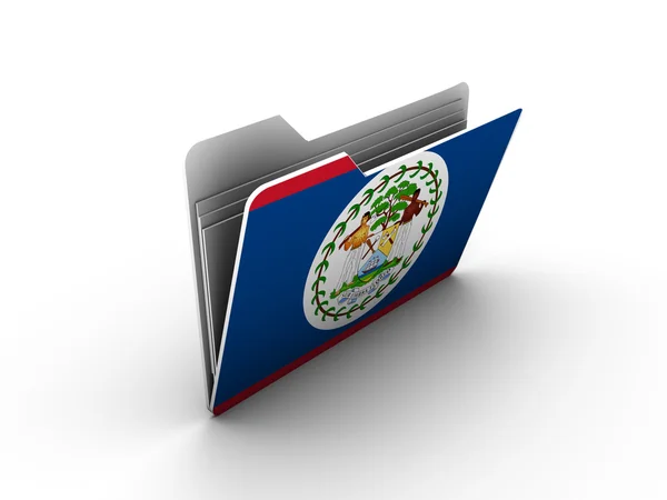 Icône de dossier avec drapeau de Belize — Photo
