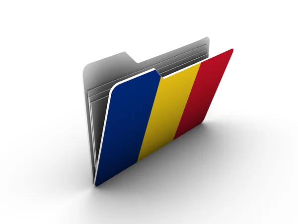 stock image Folder icon with flag of romania