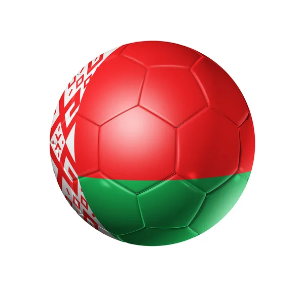 Soccer football ball with Belarus flag — Stock Photo, Image