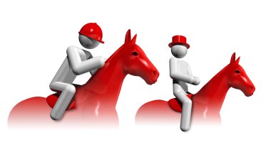 Equestrian Eventing 3D symbol clipart