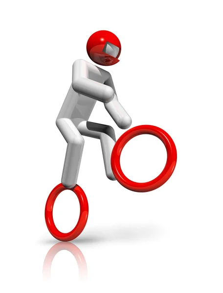 Ciclismo BMX símbolo 3D — Fotografia de Stock