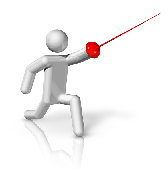 Fencing 3D symbol