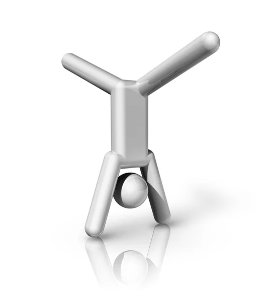 Gymnastik konstnärliga 3d symbol — Stockfoto