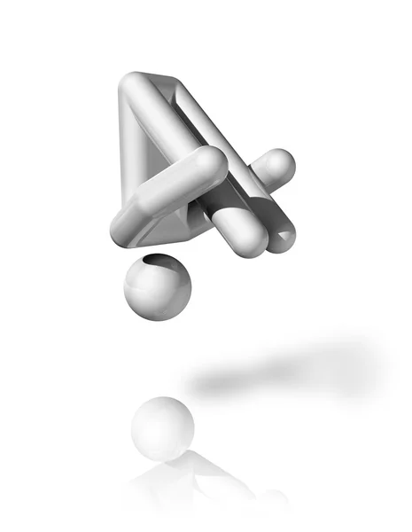 Ginnastica Trampolino 3D simbolo — Foto Stock
