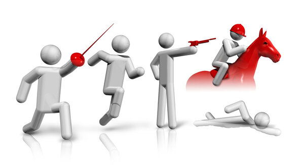 Modern Pentathlon 3D symbol