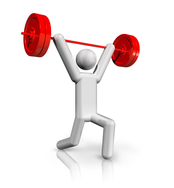 Weightlifting 3D symbol