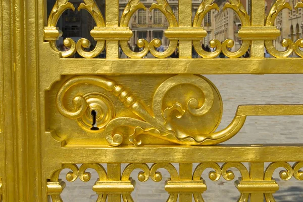 stock image Detail of golden door of Versailles Palace. France