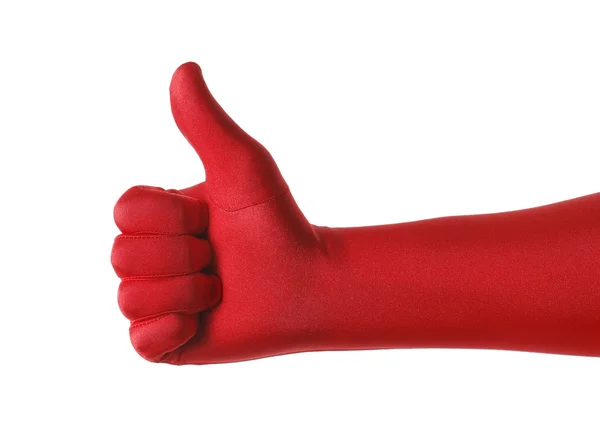 Piros hüvelykujjával felfelé — Stock Fotó