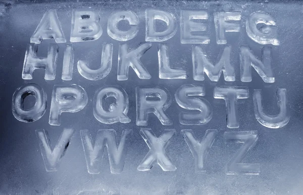 Ledová abeceda — Stock fotografie