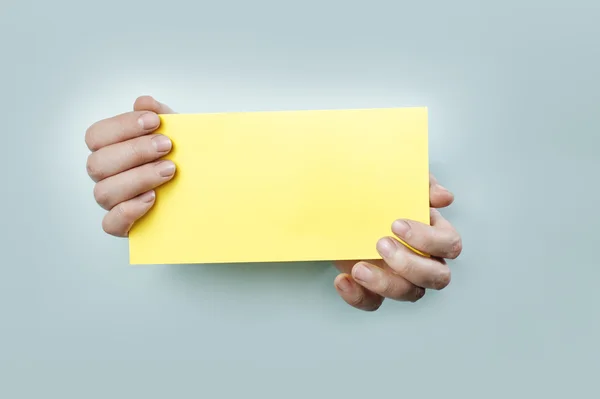Cartão amarelo — Fotografia de Stock