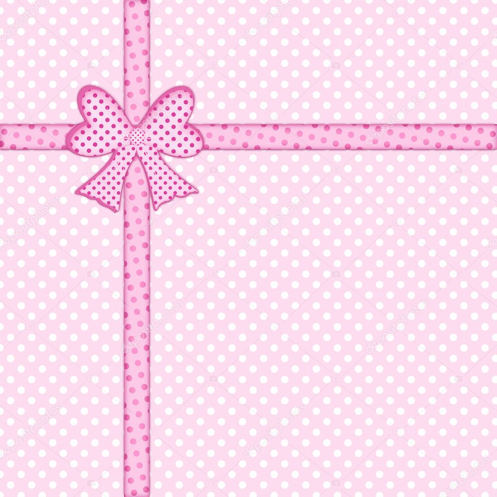 baby pink ribbon border