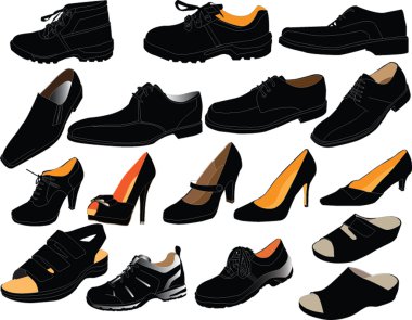 Shoe collection clipart