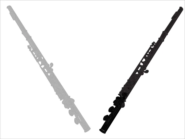 Двох флейт ілюстрація — стоковий вектор