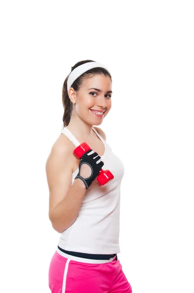 Atraktivní fitness dívka workingout — Stock fotografie