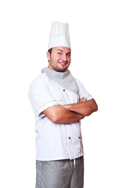 Retrato de um chef feliz e sorridente — Fotografia de Stock
