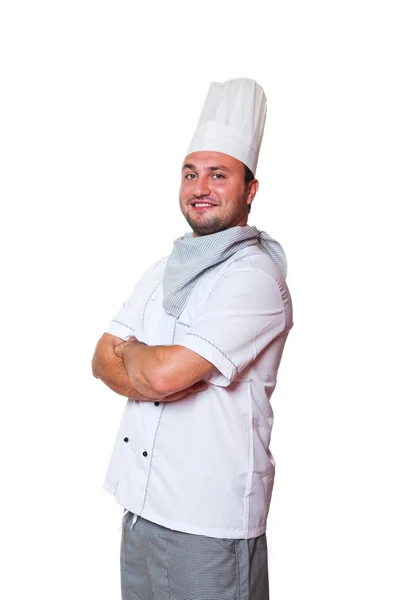 Retrato de um chef feliz e sorridente — Fotografia de Stock